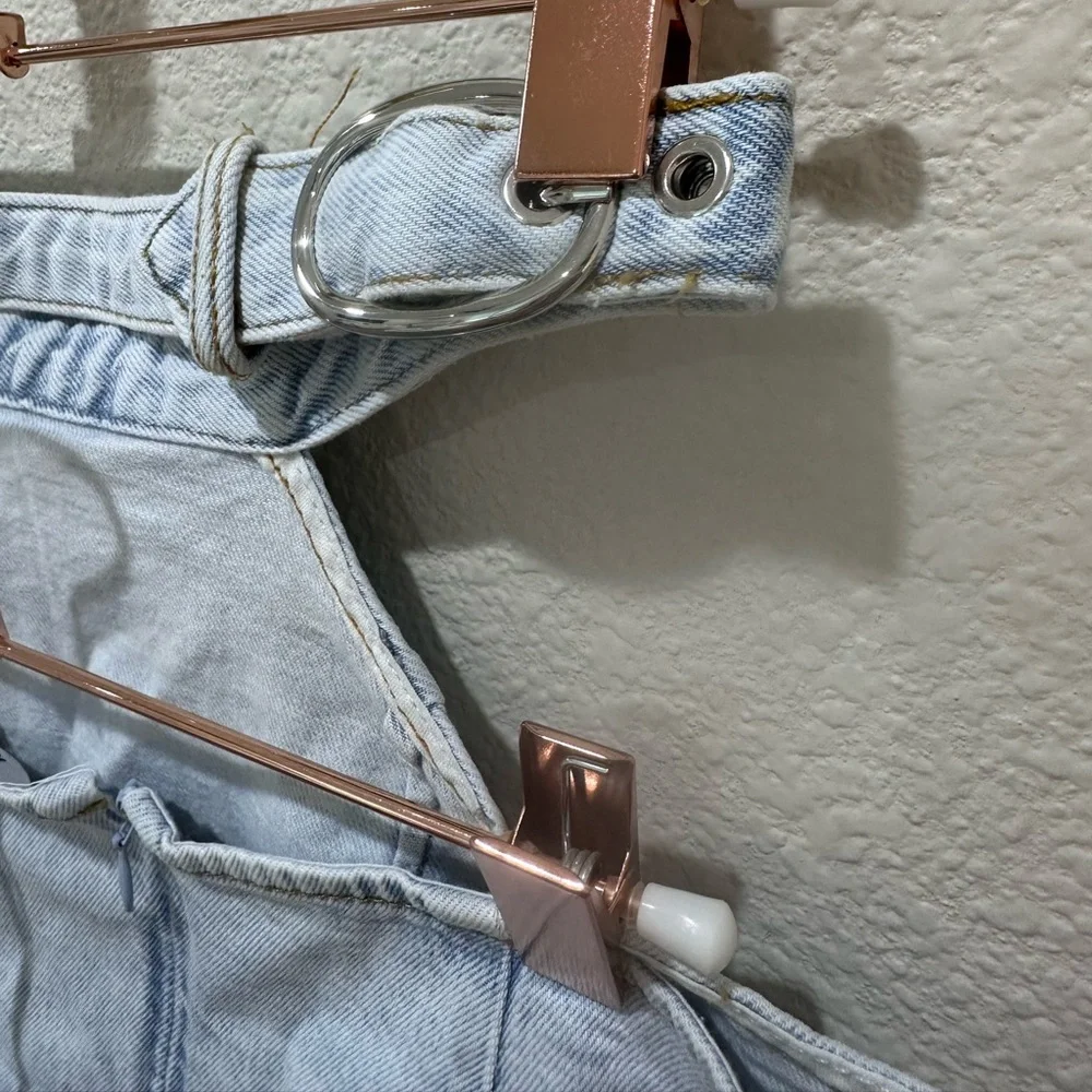 We Wore What NWT Denim Cut Out Belted Mini Skirt Sz XS $69 REVOLVE Y2K - Picture 13 of 14